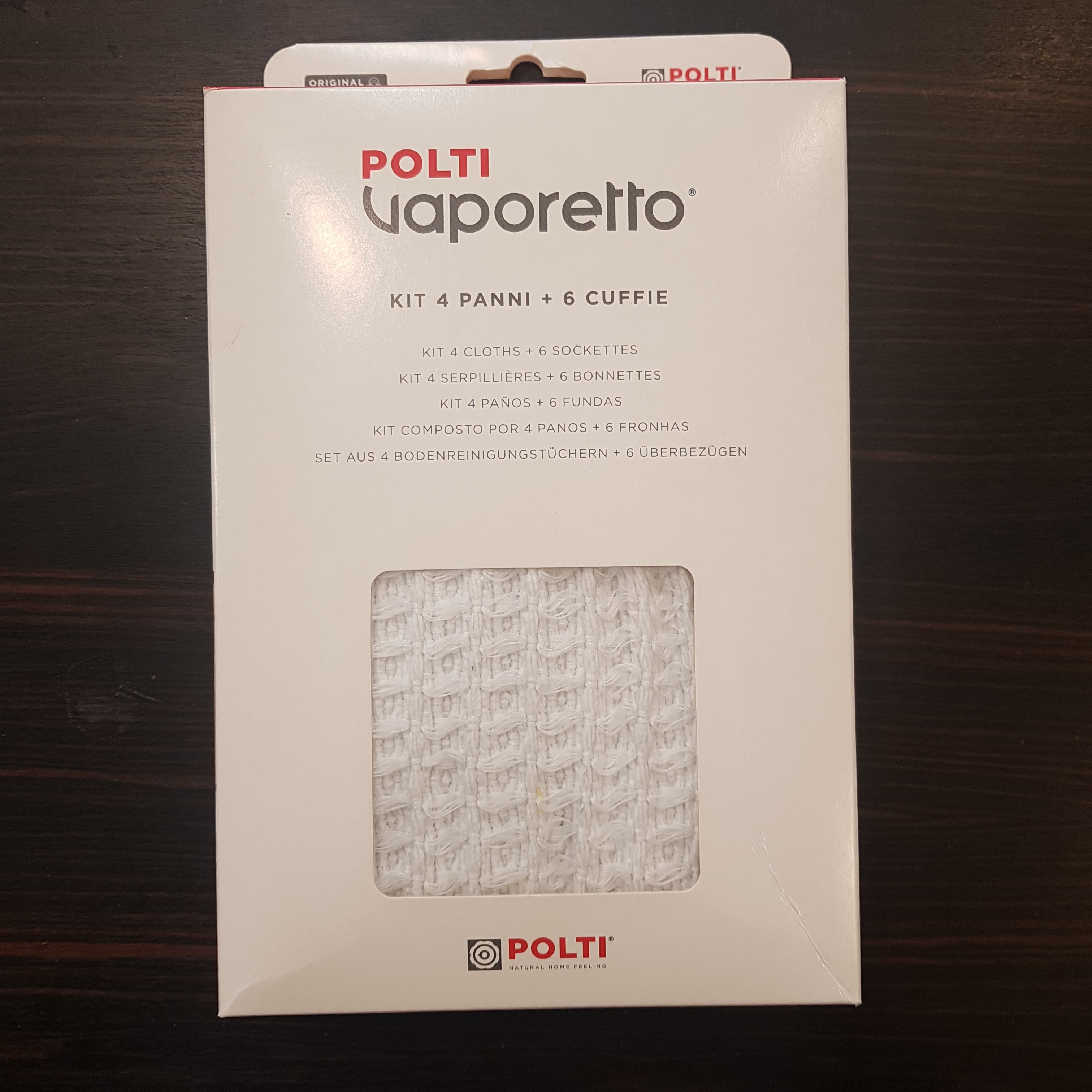 Confezione 4 panni e 6 cuffie vaporetto comfort 950, pocket, handy Polti POLTI