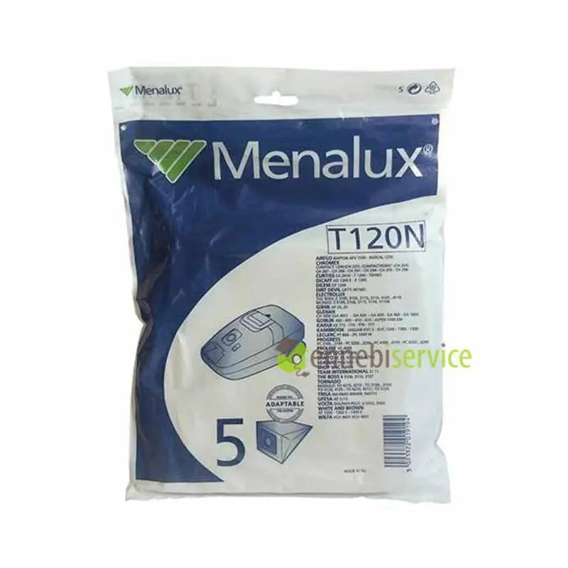 Sacchetti per aspirapolvere menalux t120 5pz MENALUX Ennebiservice