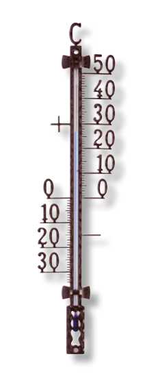 Termometro da esterno in metallo nero lunghezza 275
