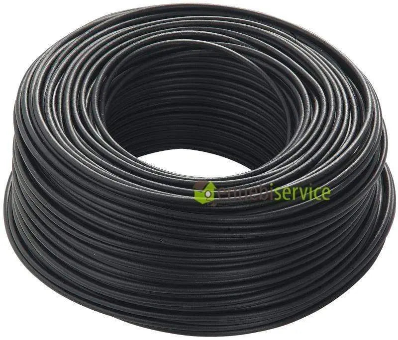 cavo gommato nero 2x0.75 diametro esterno 6mm alta qualità 1 metro ENNEBISERVICE