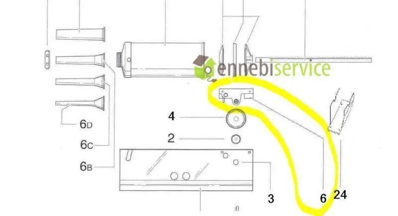 flangia in alluminio per  insaccatrice 10-12 kg reber REBER