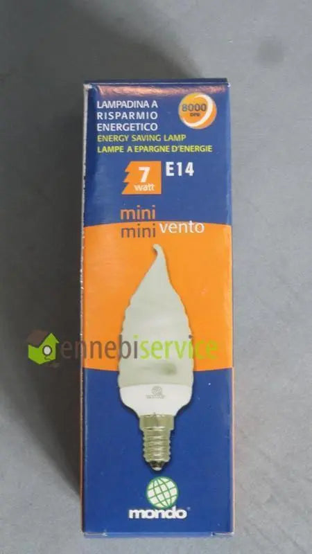 lampada risparmio mondo mini vento luce calda e14 7w MONDO