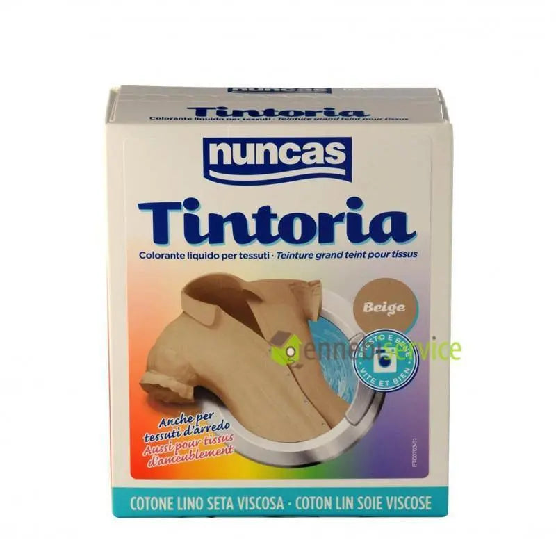 tintoria cotone beige 100 ml colorante liquido + 100 g fissatore polvere NUNCAS