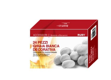 24 pezzi ghiaia bianca decorativa BIOGHIAIAB Tecnoairsystem TECNOAIRSYSTEM