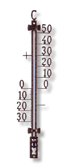 Termometro da esterno in metallo nero lunghezza 420