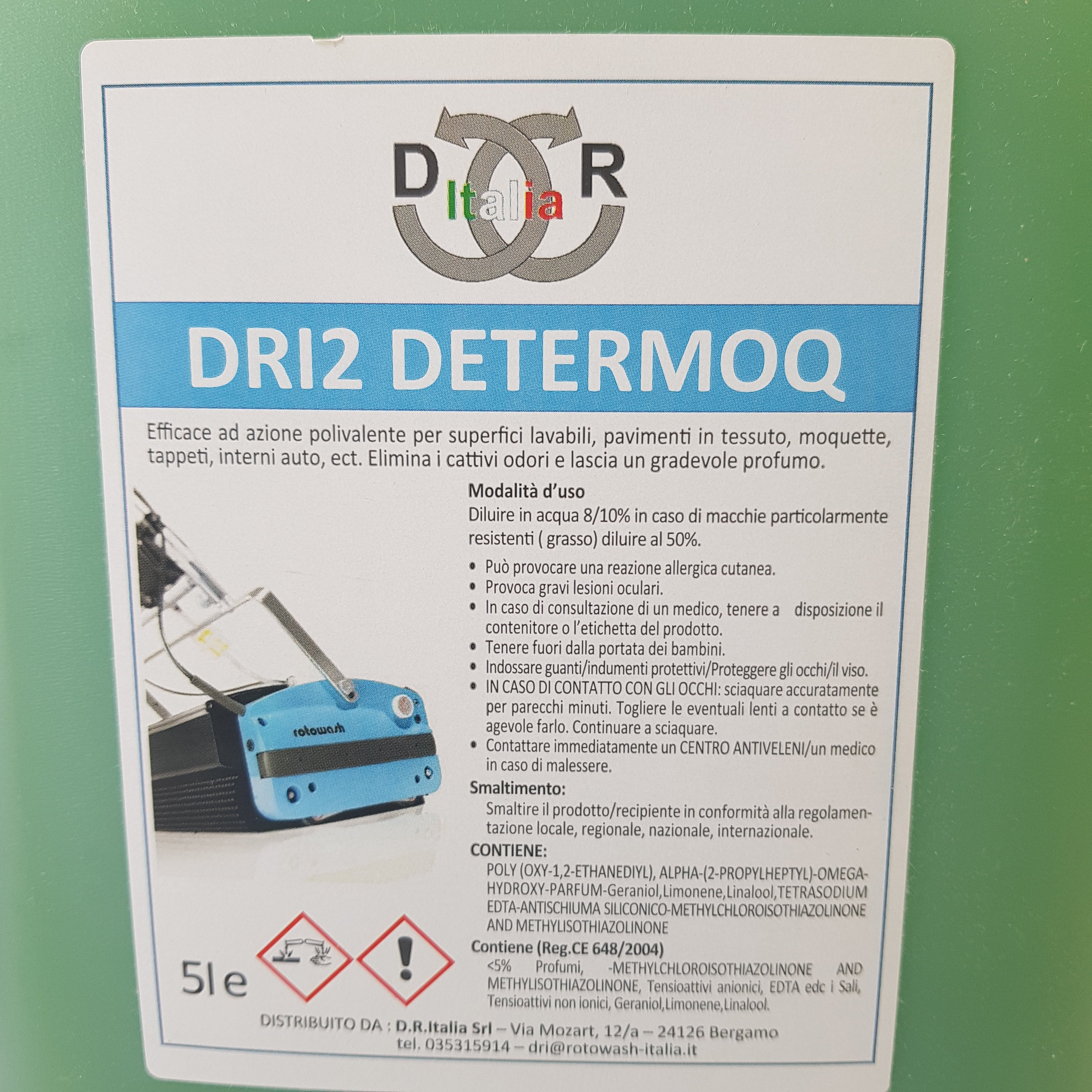 Detergente in tanica da 5lt polivalente per moquette Rotowash ROTOWASH