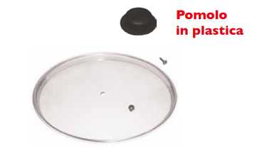 Coperchio vetro con bordo acciaio Cm 18 da Montare mod. ASIA Plastic Omra OMRA