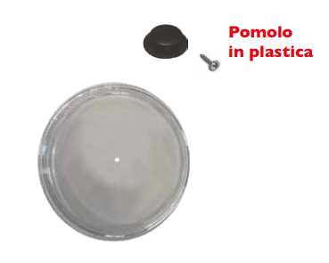 Coperchio vetro pesante Cm 20 Da montare Mod. Isabel Plastic Omra OMRA