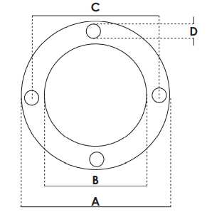 Guarnizione smussata 4 fori Ø 120x85x2mm STIROVAP Prima Prima