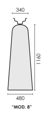 Telo terylene Azzurro 1160x480x340mm PONY FVC Prima Prima