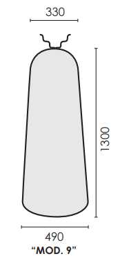 Telo terylene Azzurro 1300x490x330mm PONY VAPORETTA Prima Prima