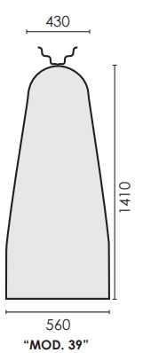 Telo terylene Azzurro 1300x500x400mm DUE PUNTE Prima Prima