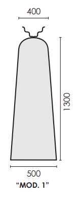 Telo terylene verde 1300X500x400mm UNIVERSALE  Prima Prima