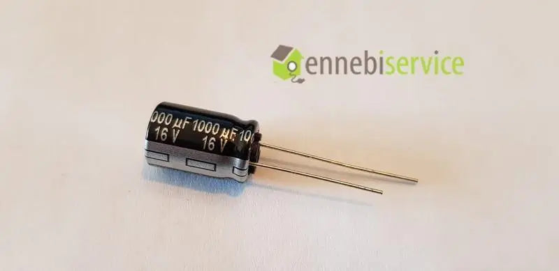 condensatore elettr.radiale 1000uf16v 105° 10x16mm rm 5mm Ennebiservice