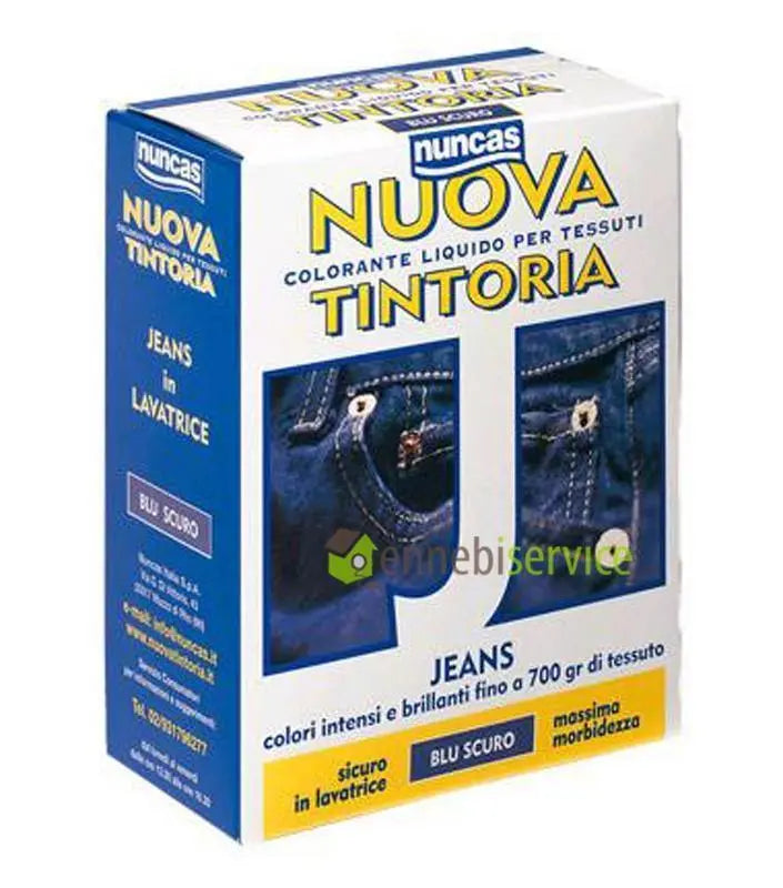 tintoria jeans nero 100 ml colorante liquido + 100 g fissatore polvere NUNCAS