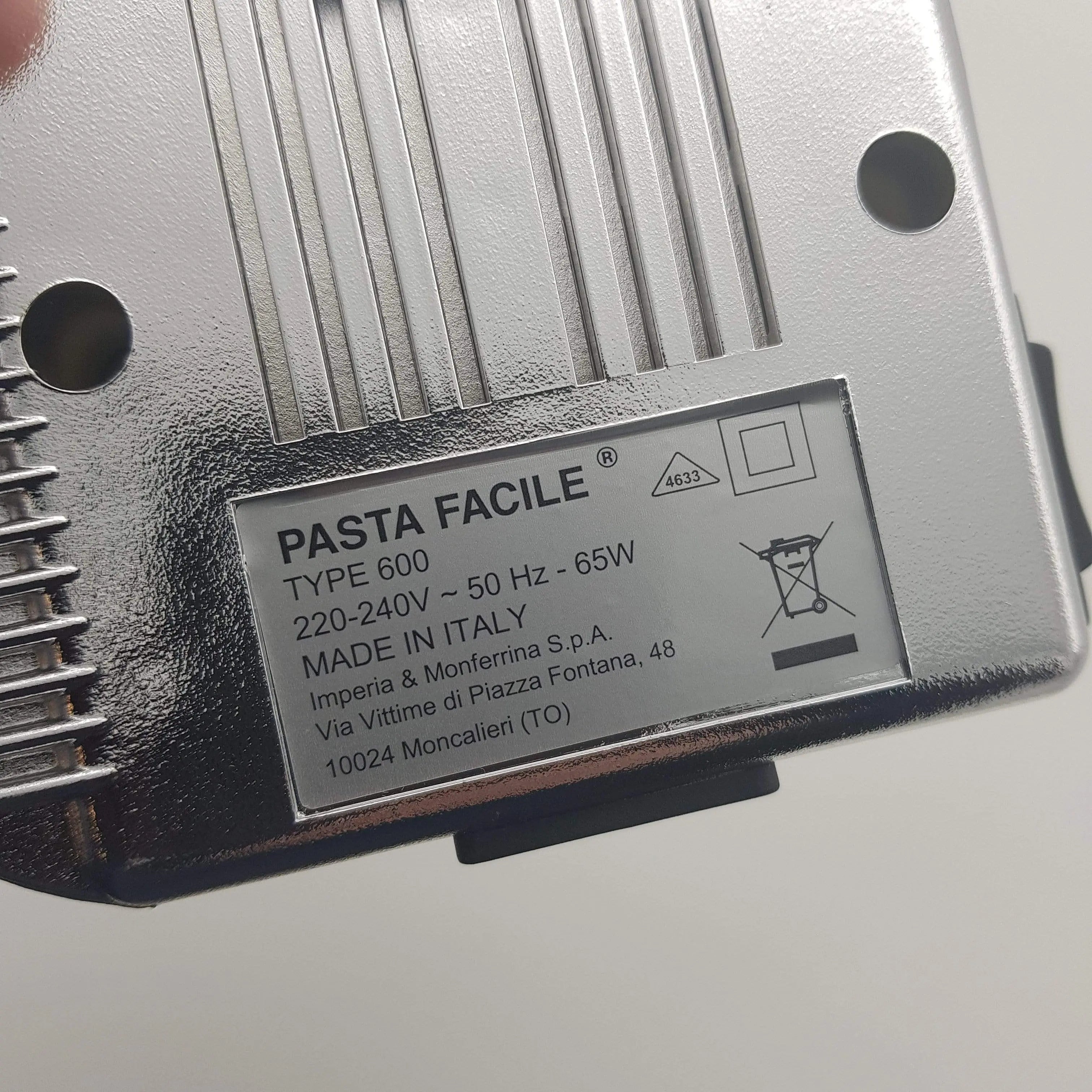 IMPERIA Pasta Facile 600 Motore Elettrico • ORTU Elettrodomestici
