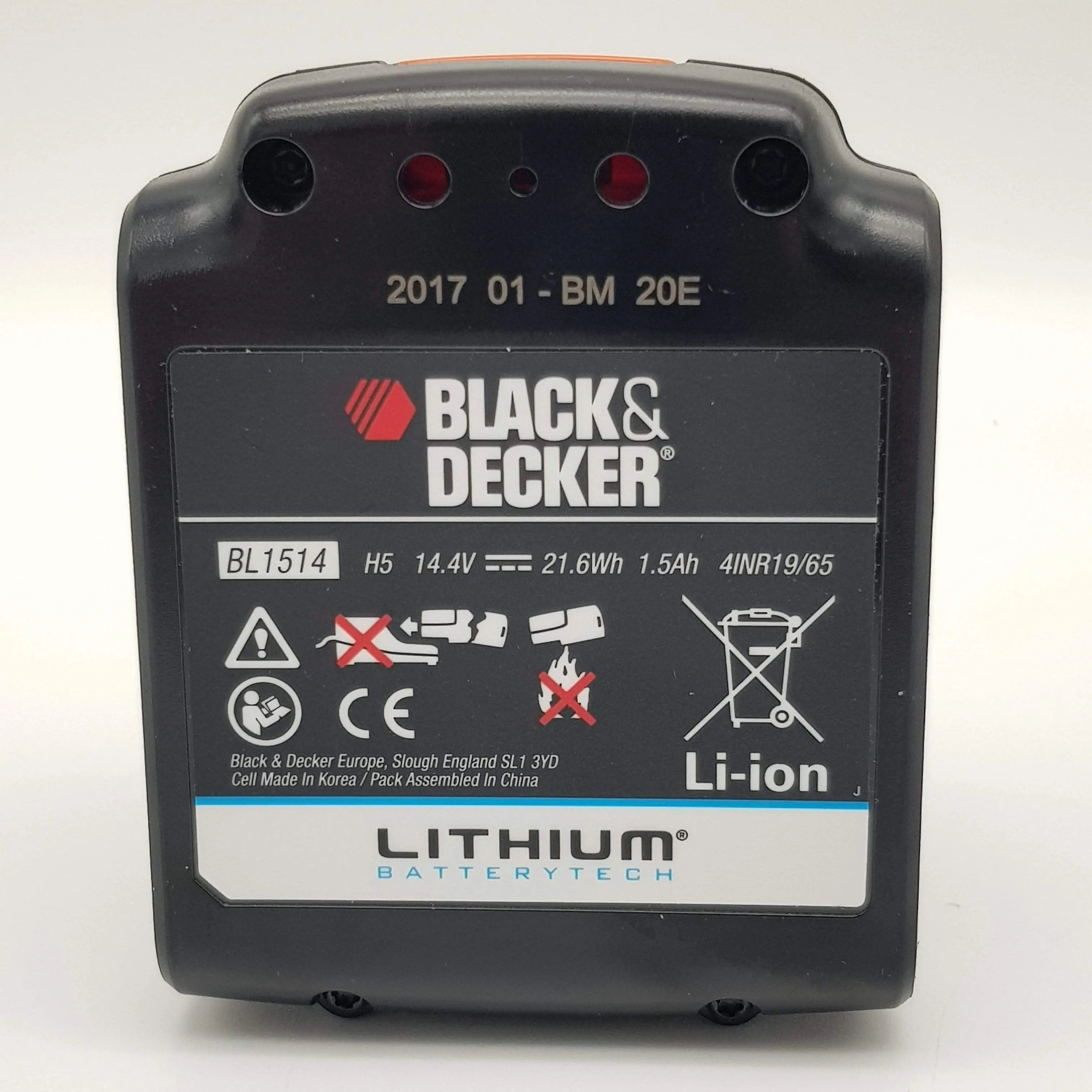 Batteria Litio 14.4v-1.5ah trapano elettrico Black+Decker ASD14/BL1514 BLACK+DECKER