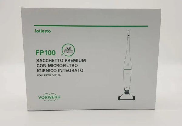 Confezione 5 sacchetti per scopa senza fili vb100 Vorwerk Folletto modello  fp100