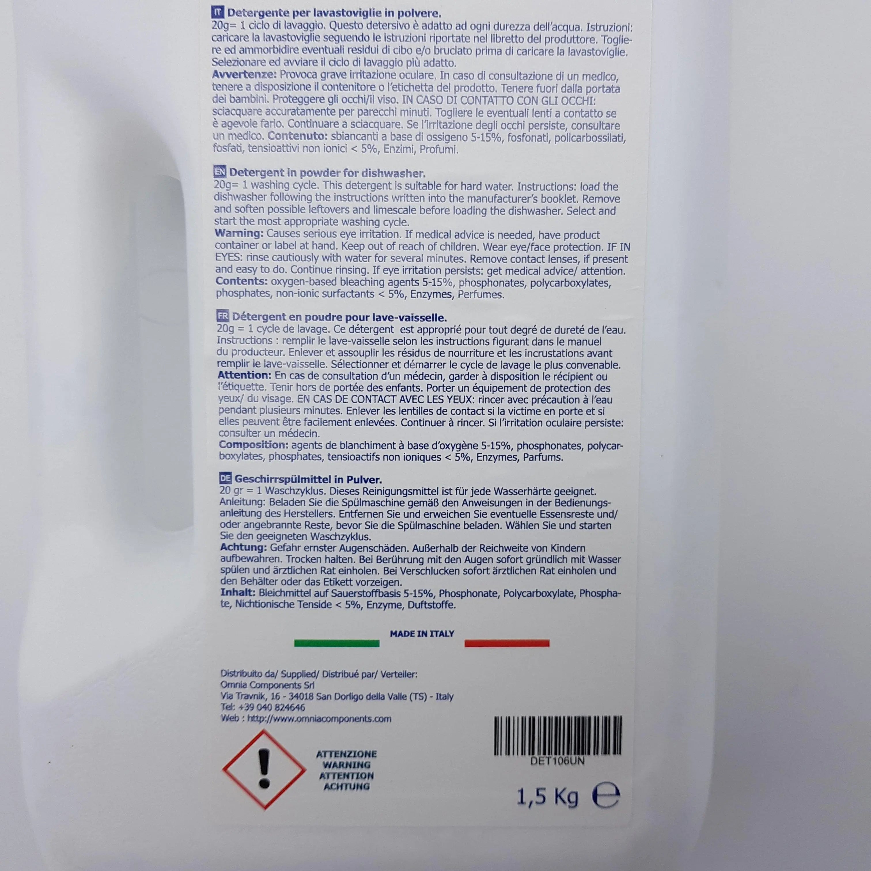 Detersivo lavastoviglie polvere 1.5 kg SKL SKL