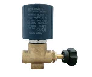 Elettrovalvola vapore CEME con regolazione 1/4 24V (9934) Ø 2,8mm Prima Prima