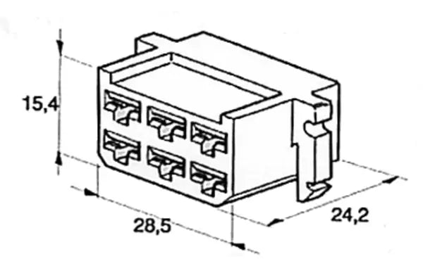 Morsettiere 6 maschio 105LG02 UNIVERSALE